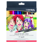 Lyra Aqua Brush Duo Manga Pack de 12 marqueurs pinceaux - Rond - Double pointe - Pinceau et pointe fine - Couleurs assorties