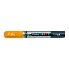 LOT de 6 Marqueur permanent Lyra Mark All - Multi-surfaces - Pointe ronde - 2 mm - Jaune