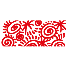 LOT de 6 Marqueur permanent Lyra Mark All - Multi-surfaces - Pointe ronde - 2 mm - Rouge