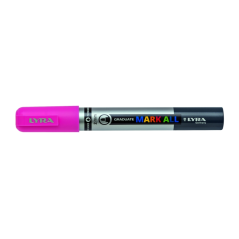 LOT de 6 Marqueur permanent Lyra Mark All - Multi-surfaces - Pointe ronde - 2 mm - Rose