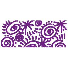 LOT de 6 Marqueur permanent Lyra Mark All - Multi-surfaces - Pointe ronde - 2 mm - Couleur violette