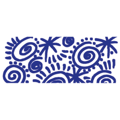 LOT de 6 Marqueur permanent Lyra Mark All - Multi-surfaces - Pointe ronde - 2 mm - Bleu foncé