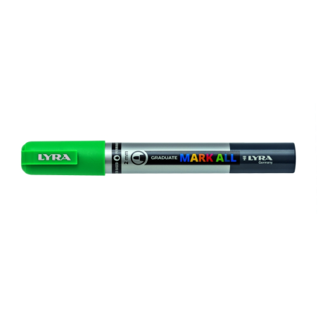 LOT de 6 Marqueur permanent Lyra Mark All - Multi-surfaces - Pointe ronde - 2 mm - Vert émeraude
