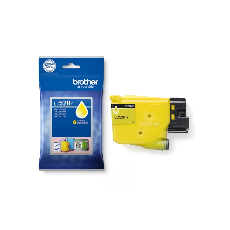 Cartouche d'encre jaune originale Brother LC528 - LC528Y