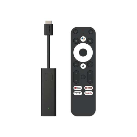 Leotec Dongle GC216 Android TV Box Récepteur WiFi 4K Quad Core 2 Go 16 Go - Certification Google et Netflix - Bluetooth, HDMI -