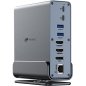 Station d'accueil Leotec LEDS06 USB-C 15 en 1 : 2 ports HDMI 4K + DisplayPort, alimentation 100 W, Ethernet Gigabit, 5 ports USB