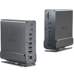 Station d'accueil Leotec LEDS06 USB-C 15 en 1 : 2 ports HDMI 4K + DisplayPort, alimentation 100 W, Ethernet Gigabit, 5 ports USB