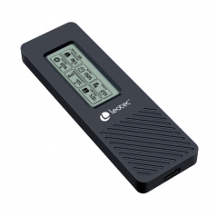 Boîtier Externe Leotec pour Disque SSD M.2 NVMe - USB 3.2 Gen 2 - Panneau LCD Type-C - 10Gbps