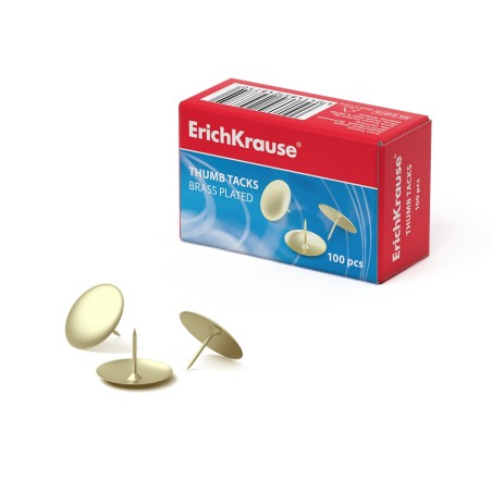 ✅ Punaises en métal Erichkrause avec revêtement en cuivre - Haute résistance et durabilité - Résistant à l en stock