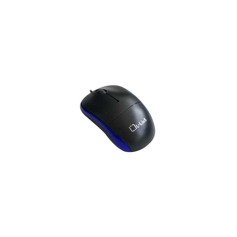 L-Link LL-2080-A Souris Optique USB Noir/Bleu 1.2m