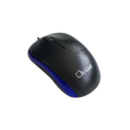 L-Link LL-2080-A Souris Optique USB Noir/Bleu 1.2m