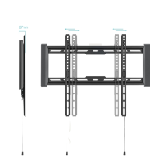 Support mural fixe Tooq LP1073F-B pour téléviseurs de 32 à 70 pouces - Poids maximal supporté : 75 kg - Compatible VESA 400 x 40