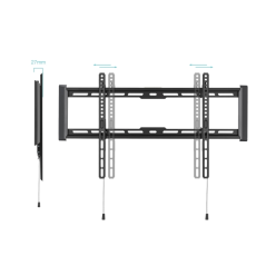 Support mural fixe Tooq LP1083F-B pour téléviseurs de 37 à 80 pouces - Poids maximal supporté : 75 kg - Compatible VESA 600 x 40