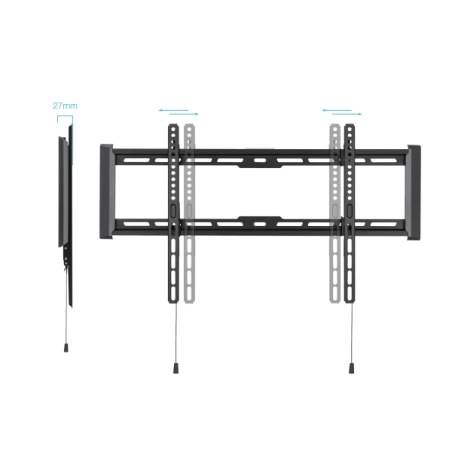Support mural fixe Tooq LP1083F-B pour téléviseurs de 37 à 80 pouces - Poids maximal supporté : 75 kg - Compatible VESA 600 x 40