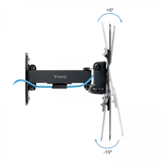 Support mural Tooq avec bras pour écrans 13"-43" - Rotatif et inclinable - Gestion des câbles - Poids maximum 20 kg - VESA Max.