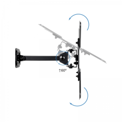 Support mural Tooq avec bras pour écrans 13"-43" - Rotatif et inclinable - Gestion des câbles - Poids maximum 20 kg - VESA Max.