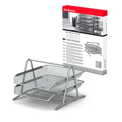 ✅ Boussole Erichkrause - Plateau à documents à 2 niveaux - Mécanisme de rail - Acier inoxydable - Couleur arg en stock