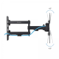 Support mural Tooq avec bras articulé pour écrans 13"-43" - Rotatif et inclinable - Gestion des câbles - Poids max 20 kg - VESA