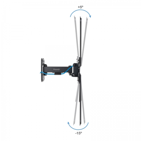 Support mural Tooq avec bras pour écrans 13"-55" - Rotatif et inclinable - Gestion des câbles - Poids maximum 25 kg - VESA Max.