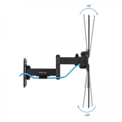 Support mural Tooq avec bras articulé pour écrans 13"-55" - Rotatif et inclinable - Gestion des câbles - Poids max 25 kg - VESA