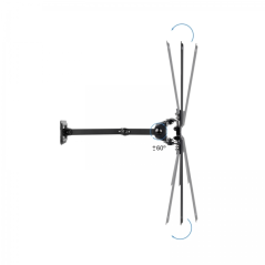 Support mural Tooq avec bras articulé pour écrans 13"-55" - Rotatif et inclinable - Gestion des câbles - Poids max 25 kg - VESA