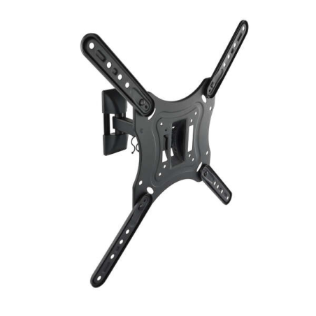 Tooq Support Mural avec Bras pour TV 23"-55" - Pivotant et Inclinable - Gestion des Câbles - Poids Max 30kg - VESA 400x400mm - C