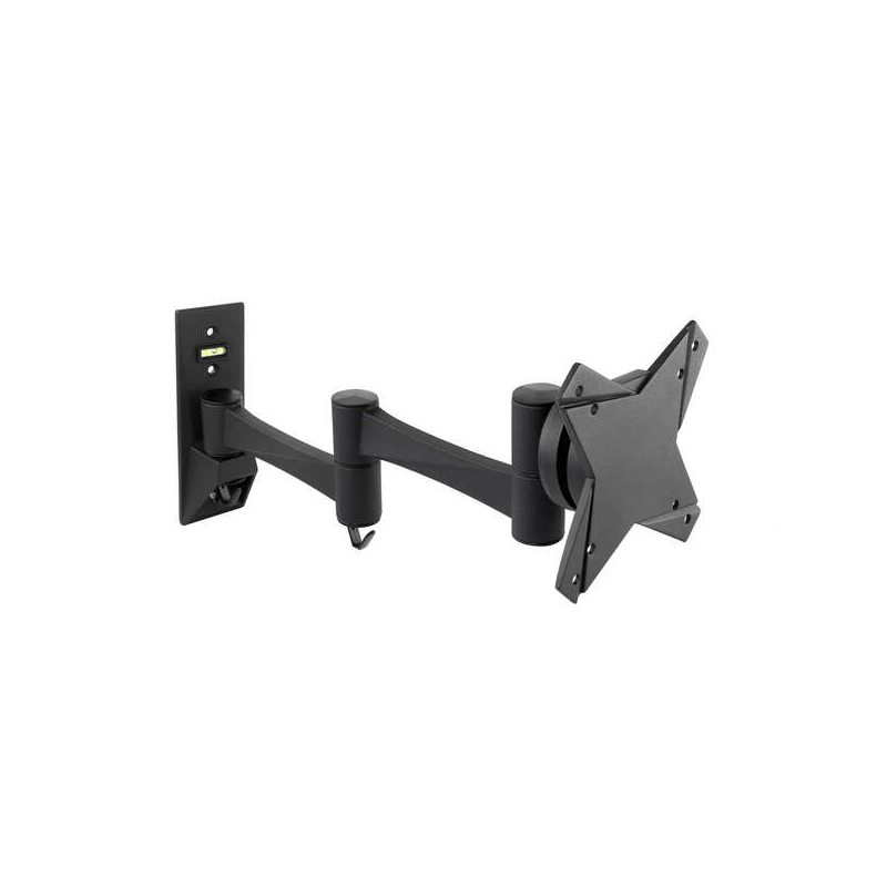 Support Mural Tooq avec Bras Articulé pour TV 13"-27" - Pivotant et Inclinable - Gestion des Câbles - Poids Max 15kg - VESA 100x
