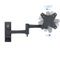 Support Mural Tooq avec Bras Articulé pour TV 13"-27" - Pivotant et Inclinable - Gestion des Câbles - Poids Max 15kg - VESA 100x