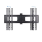 Support Mural Tooq avec Bras Articulé pour TV 37"-70" - Pivotant et Inclinable - Poids Max 50Kg - VESA 600x400mm - Couleur Noir