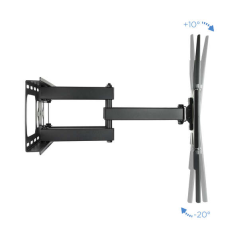 Support Mural Tooq avec Double Bras Articulé pour TV 37"-70" - Pivotant et Inclinable - Poids Max 50Kg - VESA 600x400mm - Couleu
