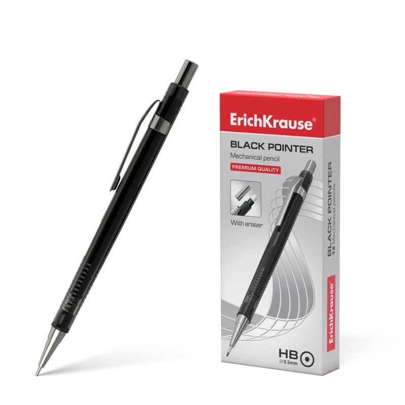 Porte-mine 0,5 mm HB noir Erichkrause Black Pointer x12