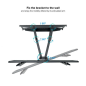 Tooq Support Mural Ecrans 37-80" Pivotant/Inclinable - Couleur Noir