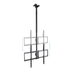 Support de plafond Tooq pour écrans de 50 à 100 pouces - Pivotant, inclinable et extensible - Gestion des câbles - Poids max. 80