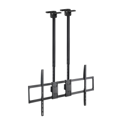 Support de plafond Tooq pour écrans de 60 à 120 pouces - Double mât - Inclinable et extensible - Gestion des câbles - Poids max.