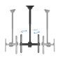 Support de Plafond Pivotant Tooq pour TV 32"-55" - Poids Max 50kg - VESA 400x400mm