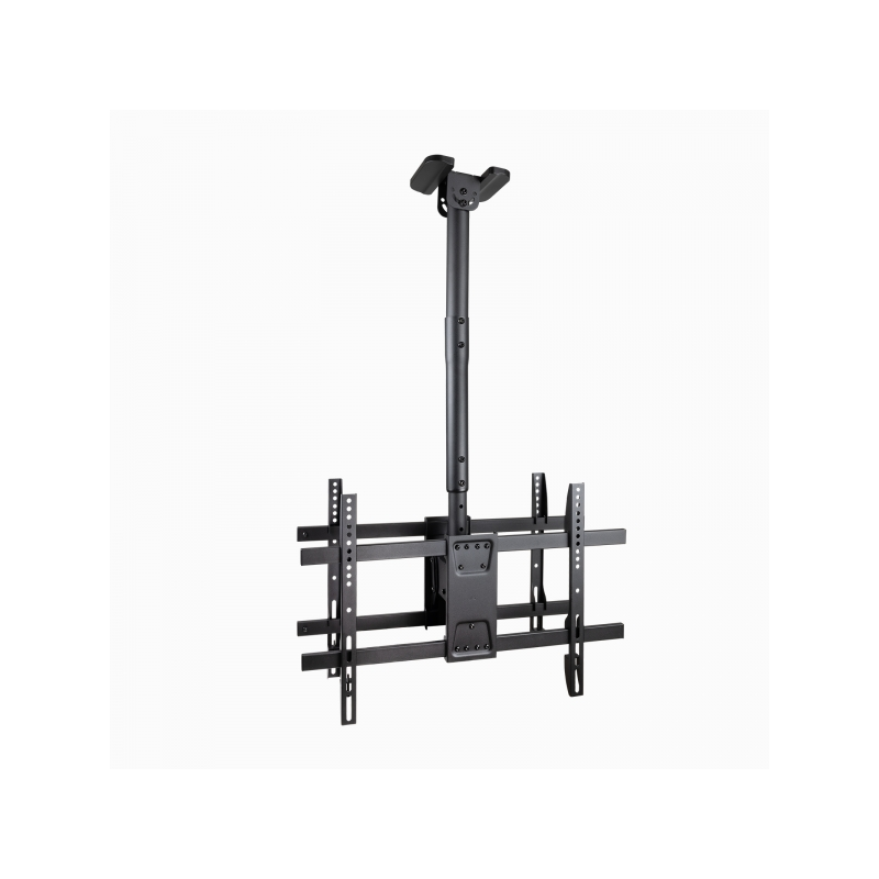 Support de Plafond Tooq pour 2 Écrans 43-86" - Angle de Rotation 180º - Inclinable - Gestion des Câbles - Poids Max. par Écran 5