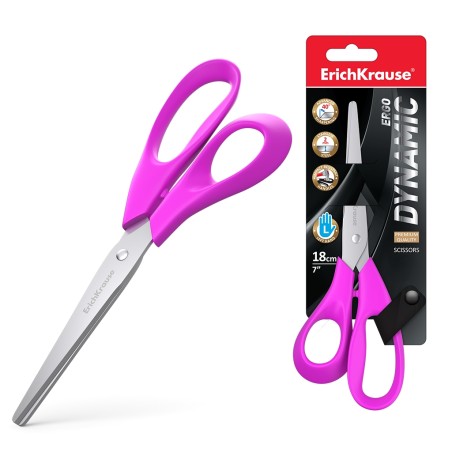 ✅ Erichkrause Dynamic - Ciseaux pour gauchers 18 cm - Lames en acier inoxydable - Double affûtage avancé - Ré en stock