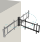 Support mural électrique Tooq Orbit pour écrans de 32" à 75" - Réglage motorisé - Orientation horizontale et pivotante - Gestion