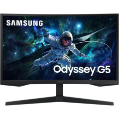 Moniteur Samsung Odyssey G5 27" LED VA Incurvé QHD 165 Hz FreeSync - Réponse 1 ms - Angle de vision 178º - HDMI, DisplayPort - V