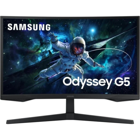 Moniteur Samsung Odyssey G5 27" LED VA Incurvé QHD 165 Hz FreeSync - Réponse 1 ms - Angle de vision 178º - HDMI, DisplayPort - V