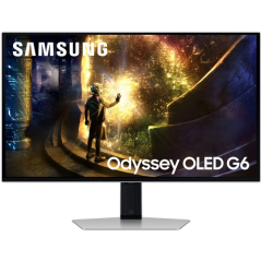 Moniteur Samsung Odyssey G6 27" OLED QHD 240Hz FreeSync et G-SYNC - Réponse 1 ms - Réglable en hauteur et inclinable - Angle de