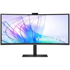 Moniteur Samsung ViewFinity S65VC 34" LCD VA incurvé 1000R UltraWide WQHD 100 Hz FreeSync - Webcam intégrée - Réponse 5 ms - Ang