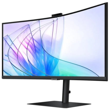 Moniteur Samsung ViewFinity S65VC 34" LCD VA incurvé 1000R UltraWide WQHD 100 Hz FreeSync - Webcam intégrée - Réponse 5 ms - Ang