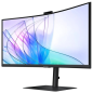 Moniteur Samsung ViewFinity S65VC 34" LCD VA incurvé 1000R UltraWide WQHD 100 Hz FreeSync - Webcam intégrée - Réponse 5 ms - Ang