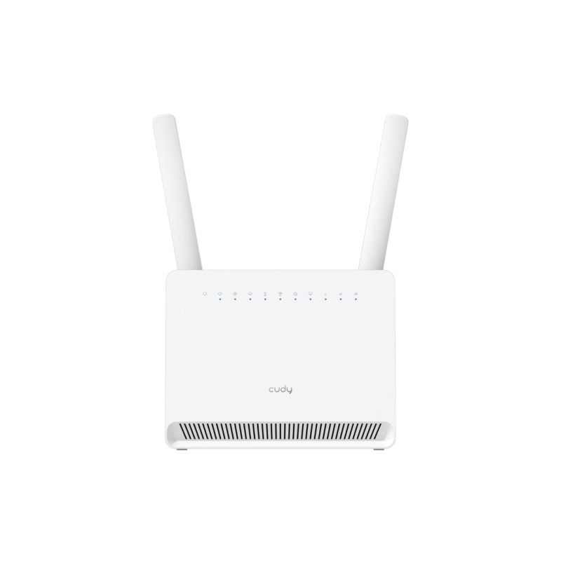 Routeur Wi-Fi Gigabit 4G LTE Cat 12 Cudy AX3000 – Vitesse jusqu'à 1000 Mbit/s – 4 ports – 1 emplacement nano SIM – Cat 12 – Blan