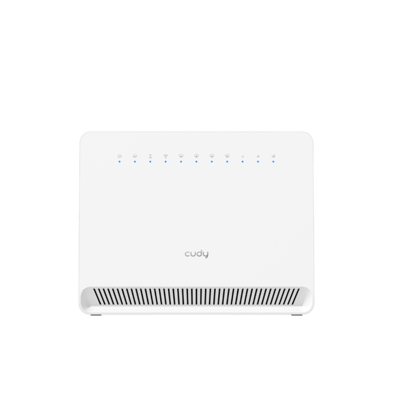 Routeur Wi-Fi Gigabit Cudy 4G LTE Cat 6 AC1200 - Débit jusqu'à 1000 Mbps - 4 ports - Antennes internes - 1 emplacement Nano SIM