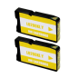 Lexmark 200XL Jaune Lot de 2 cartouches d'encre génériques – Remplace 14L0200