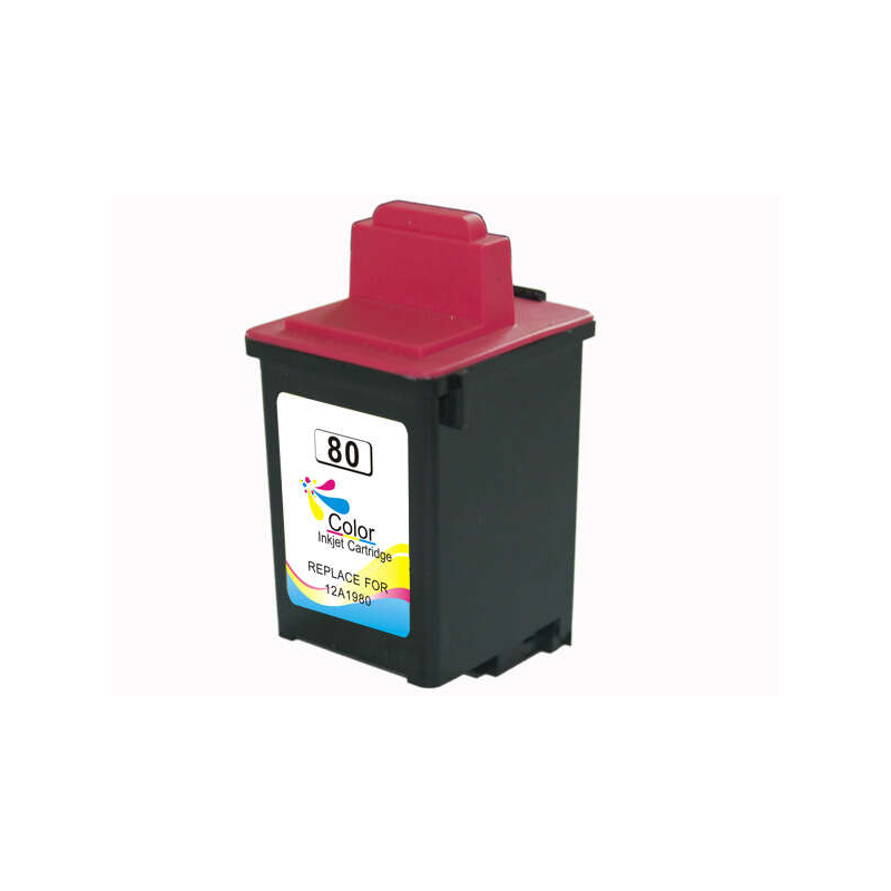 Cartouche d'encre générique Lexmark 80 couleurs - Remplace 12A1980E