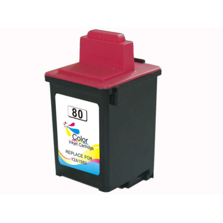 Cartouche d'encre générique Lexmark 80 couleurs - Remplace 12A1980E