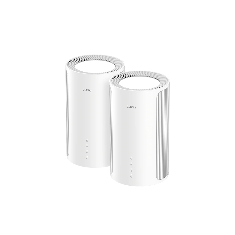 Cudy BE11000 Lot de 2 systèmes Wi-Fi Mesh 7 2,5 GHz tri-bande - Technologie MLO - Serveur et client VPN - Ethernet 2,5 Gbit/s -